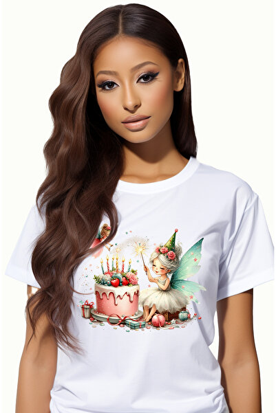 StoryGift Romania Tricou Femei cu 2 fetite cu aripi de zana, ilustratie, bagh...