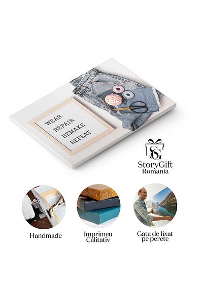 StoryGift Romania Tablou Canvas - Reutilizarea Hainelor: Creativitate Si Sustenabilitate In Moda