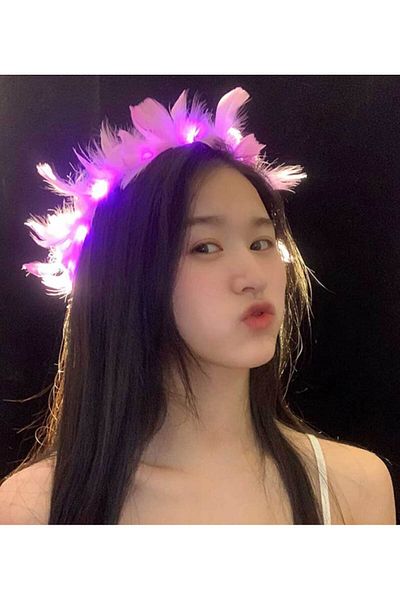Skygo LED Lighted Colorful Burning 3-Function Striking Party Crown Pink Color 12x12 cm
