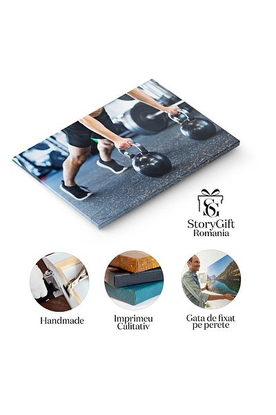 StoryGift Romania Canvas Print: Concentration At The Gym - Weight Training