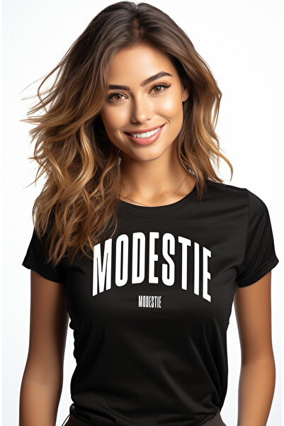 StoryGift Romania Tricou Femei Cuvantul Modestie, Motivational, Self Help, In...