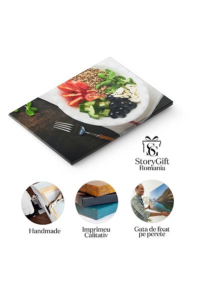 StoryGift Romania Tablou Canvas - Salata Greceasca Delicioasa: O Alegere Sanatoasa