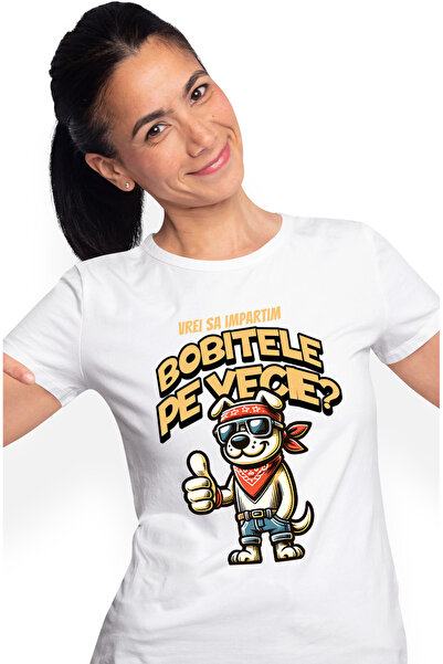 StoryGift Romania Tricou Femei cerere in casatorie caine impartim bobitele pe...