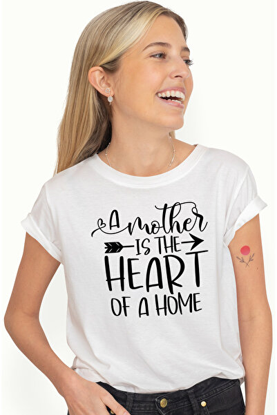 StoryGift Romania Tricou Femei cu mesaj din care reiese ca mama este inima un...