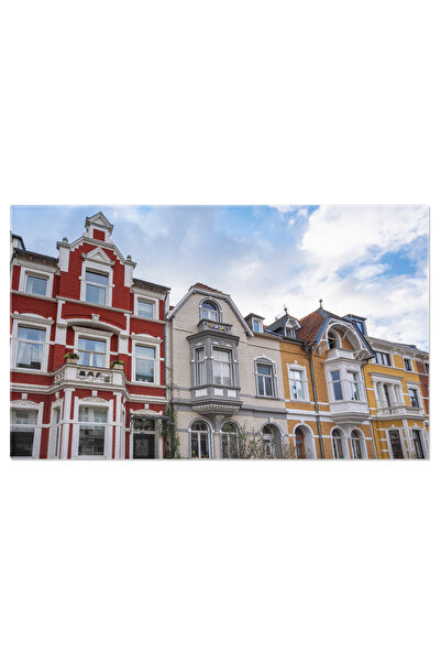 StoryGift Romania Tablou Canvas Case Frumoase Grunderzeit Arhitectura, Atract...