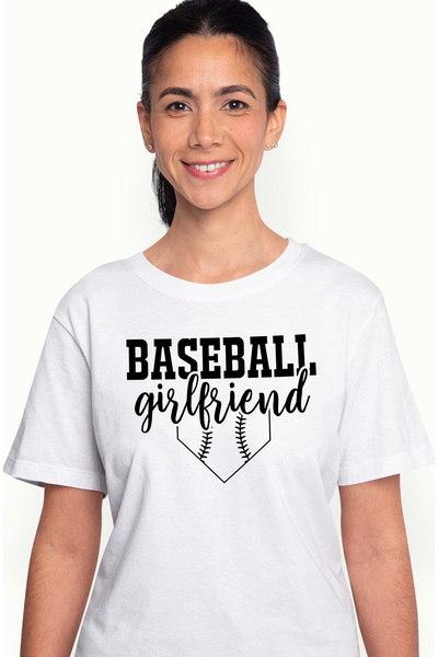 StoryGift Romania Tricou Femei pentru iubita unui jucator de baseball - text in engleza sport cu WHT_L