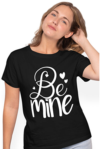 StoryGift Romania Tricou Femei cu inimioare si mesajul in engleza "Be mine" -...