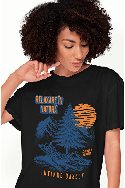 StoryGift Romania Tricou Femei relaxare în natura indinde oasele padure natur...