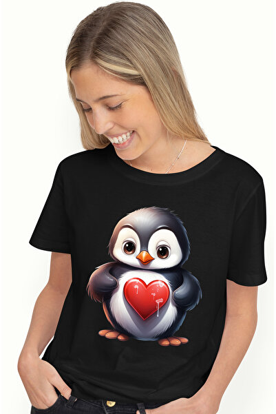 StoryGift Romania Tricou Femei cu un pinguin surprins, ilustratie, apreciere,...