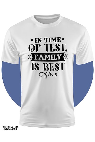 StoryGift Romania Tricou Copii Cu Mesajul "in Vremuri De Test, Familia E Cea Mai Buna" - Suport 100% Bumbac,