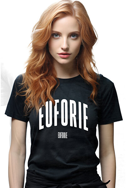 StoryGift Romania Tricou Femei Cuvantul Euforie, Motivational, Self Help, Int...