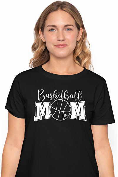 StoryGift Romania Tricou Femei pentru o mama a unui jucator de baschet - pasiune sustinere minge BLK_L