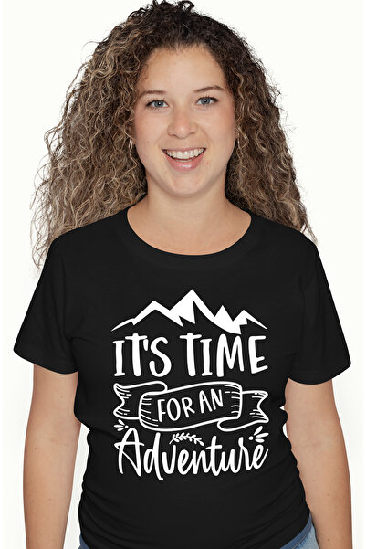 StoryGift Romania Tricou Femei cu munti si mesajul in engleza "It's time for ...