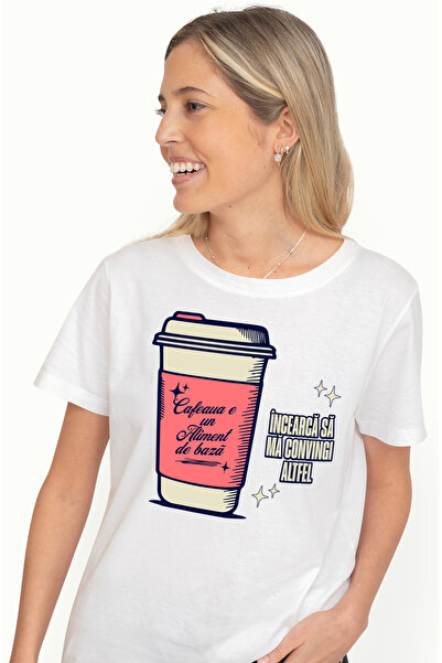 StoryGift Romania Tricou Femei Cafeaua, un aliment de baza iubitorii de cafea...