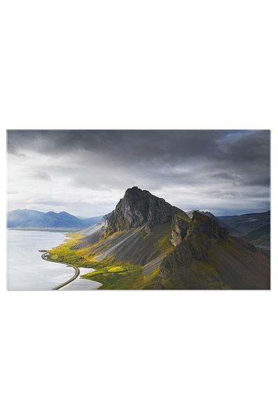 StoryGift Romania Tablou Canvas - Islanda Vazuta De Sus, Plaja Cu Nisip Negru Si Natura