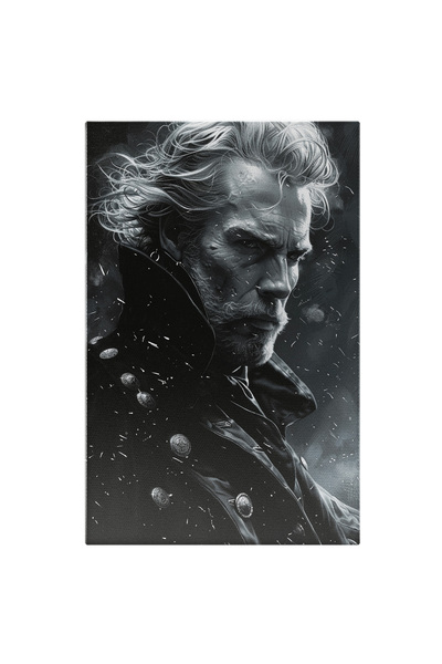 StoryGift Romania Tablou Canvas: Conturul Bărbatului În Lumina Lunii Privirea Ce Topește Scânteile Nopții Pictura