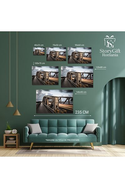 StoryGift Romania Tablou Canvas Podul Truong Tien Din Hue, Vietnam, Arhitectura, Motoare, Peisaj Urban, Ora, Meta
