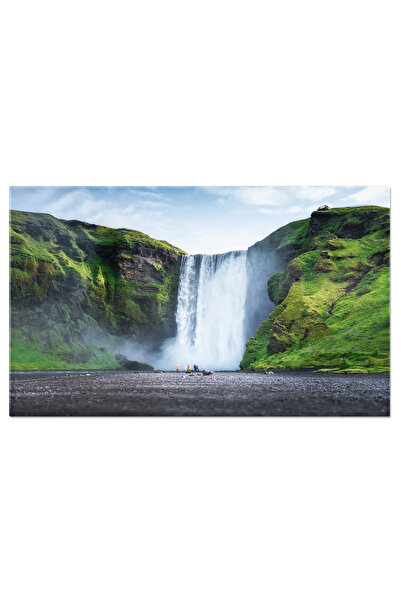 StoryGift Romania Tablou Canvas Cascada Skogafoss, Munte Si Vale, Islanda, Natura, Calatorie, Peisaj. 4108