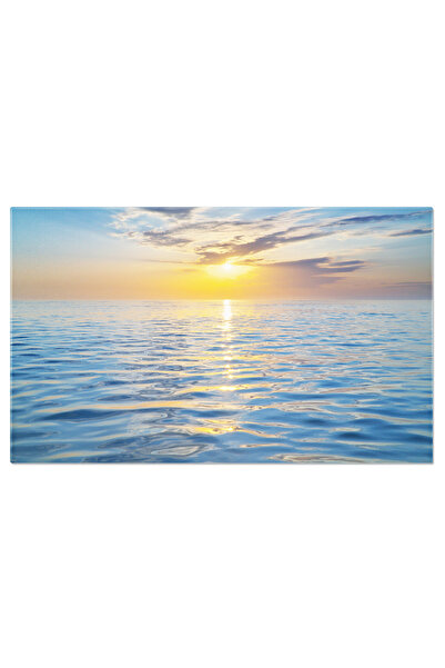 StoryGift Romania Tablou Canvas Soare Si Mare Suprafata Apusului, Natura, Oce...