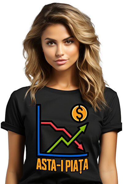 StoryGift Romania Tricou Femei asta-i piata grafic situatie cripto financiar ...
