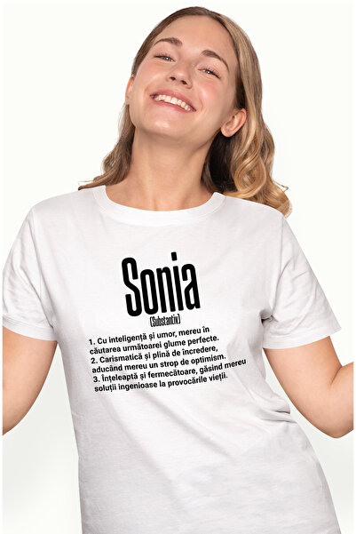 StoryGift Romania Tricou Femei Cu Numele Sonia, si Mesaj Motivational, Glumea...
