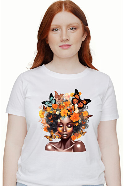 StoryGift Romania Tricou Femei cu o femeie de culoare, ilustratie, abstract, ...