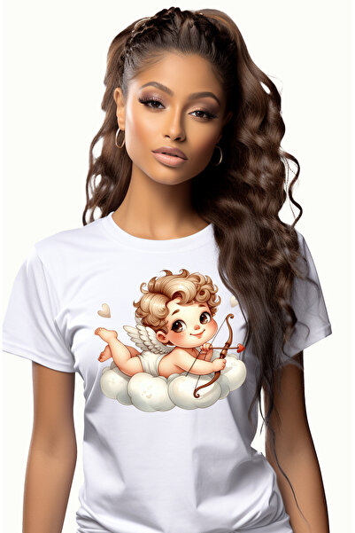 StoryGift Romania Tricou Femei cu un bebelus care trage cu arcul, ilustratie,...