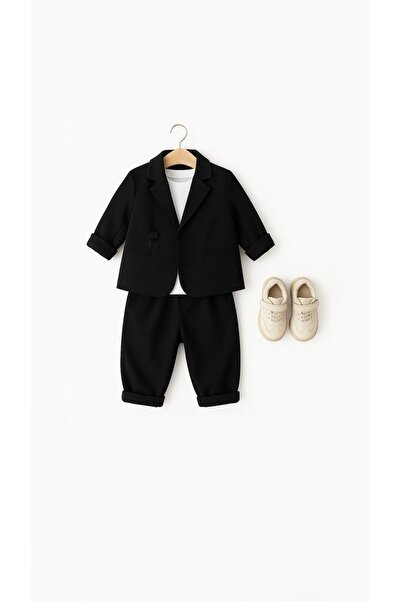 bohemiankids baby wear Siyah klasik ceket takım