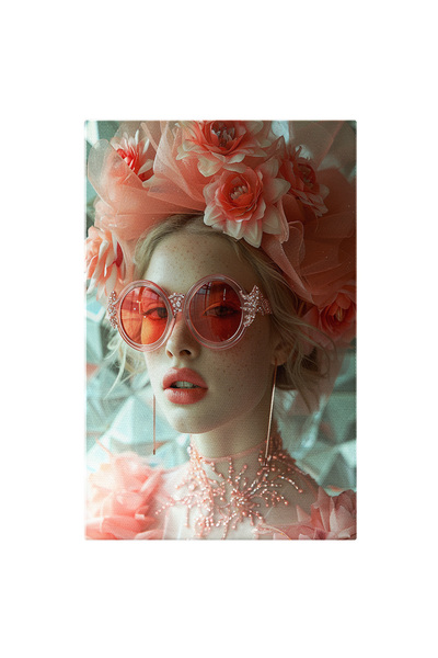 StoryGift Romania Tablou Canvas: Incantatoarea Fata Blonda Cu Palarie Roz Si ...