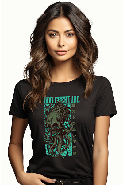 StoryGift Romania Tricou Femei Cu Meduza Cu Tentacule, Lumina Albastra, Text ...