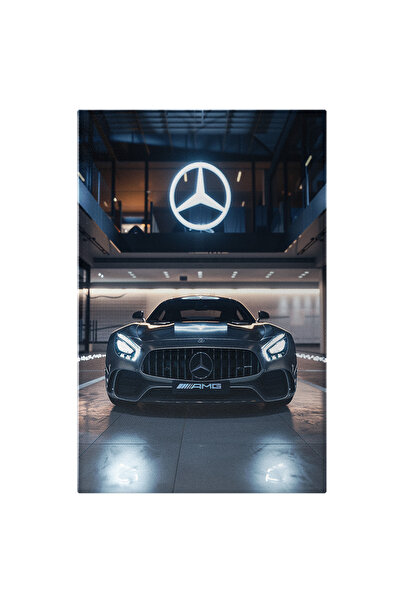 StoryGift Romania Tablou Canvas Expozitie Auto De Masini Marca Mercedes, O Ma...