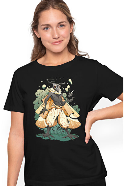 StoryGift Romania Tricou Femei Cu Monstru, Fantasy, Molie, Fum, Aripi, Pantaloni, Multicolor cu i BLK_L