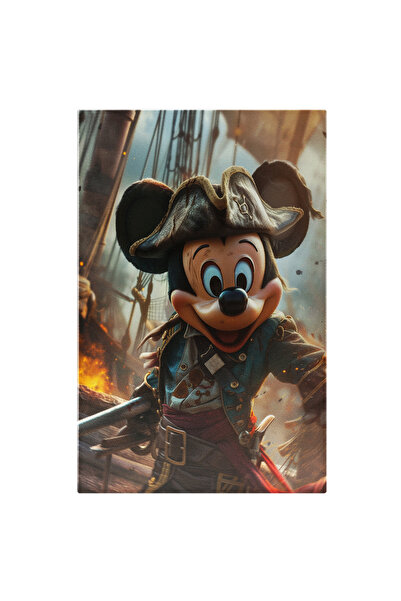 StoryGift Romania Tablou Canvas: Piratul Mickey Pe Vapor Zgariat Se Apara De Razboiul Pornit Cu Focuri De Arma P
