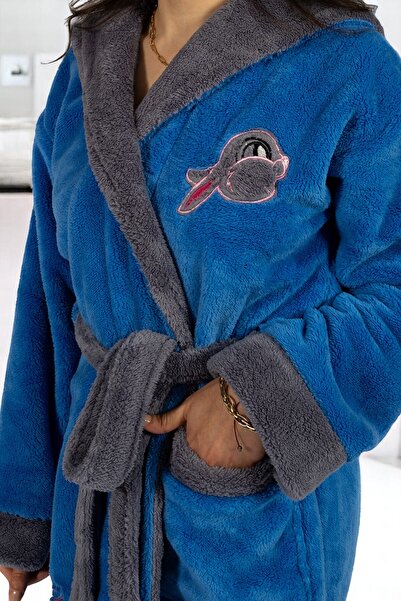 MİLAYS LİFE HOME COLLECTİON MİLAY'S LİFE HOME - Πρωινό μπουρνούζι με κεντημένο εξαιρετικά μαλακό σχέδιο