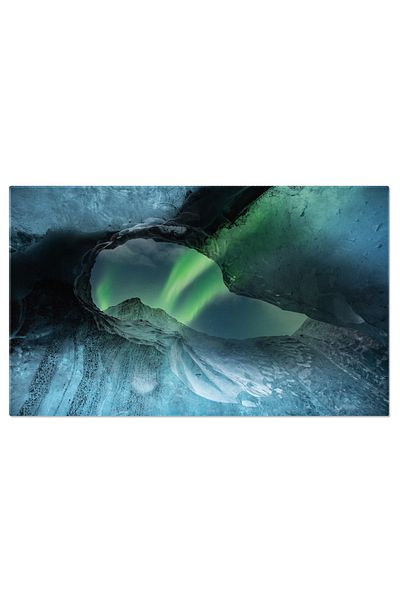 StoryGift Romania Tablou Canvas Cu Peisaj Cosmic - Vestrahorn, Islanda - Magie Si Lumina In Lumina Lunii