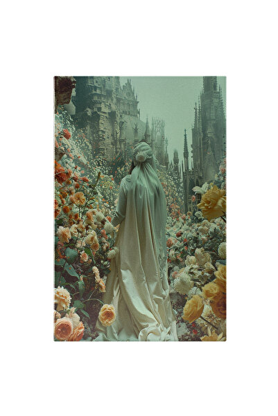 StoryGift Romania Tablou Canvas: Făptură În Mătase Albă Cu Spatele La Cameră ...