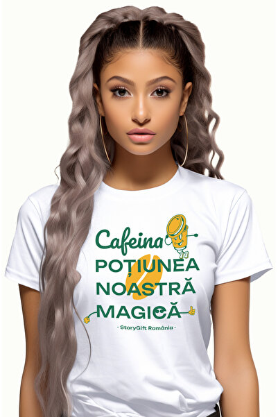 StoryGift Romania Tricou Femei Cafeina – Potiunea noastra magica energie viat...