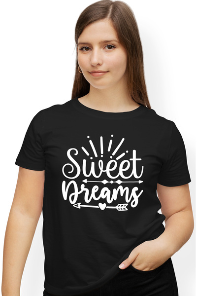 StoryGift Romania Tricou Femei cu urare de noapte buna in limba engleza "Swee...