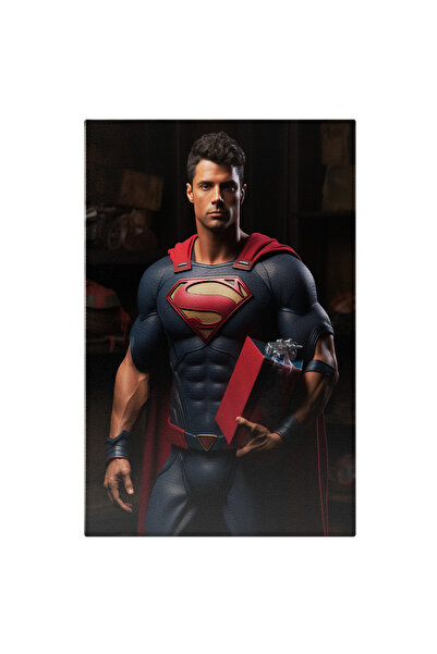 StoryGift Romania Tablou Canvas: Portret Barbat Brunet In Costum De Super Man...