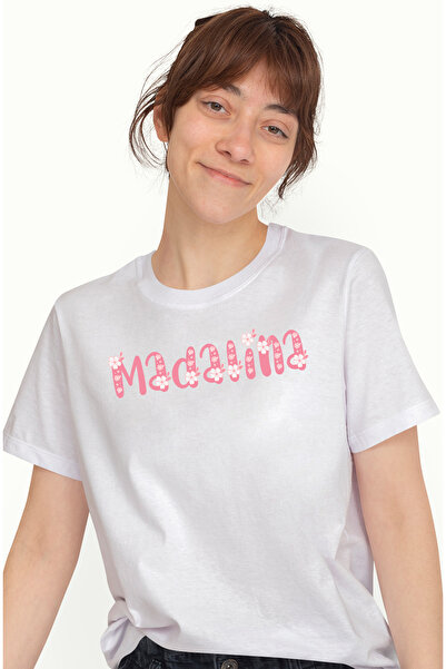 StoryGift Romania Tricou Femei Cu Numele Madalina, Flori, Colorat, Roz, Dragu...