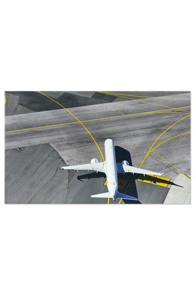 StoryGift Romania Tablou Canvas: Aeroportul Din Vazduh - Pista, Aviatie, Calatorie, Lumina Soarelui