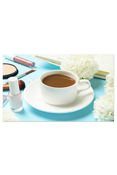 StoryGift Romania Tablou Canvas - Masa De Blogger: Cosmetice, Moda, Vara, Accesorii