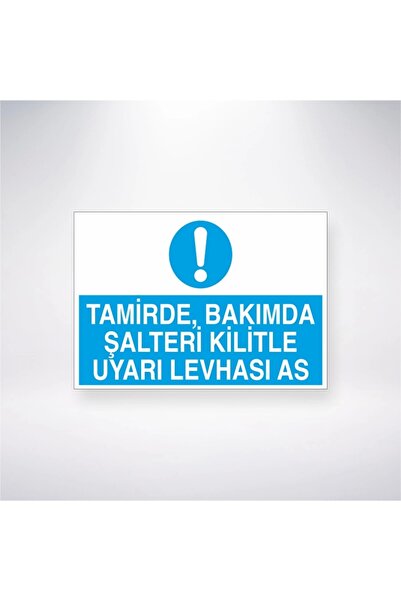 Reysa Tasarım علامة تحذيرية لقفل المفتاح أثناء الصيانة مقاس 20 × 28 سم