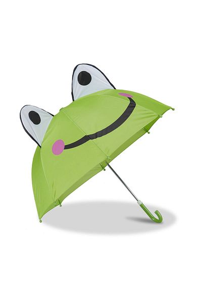 Relaxdays Children's umbrella with 3D motif, frog, Relaxdays, one size, 68 cm