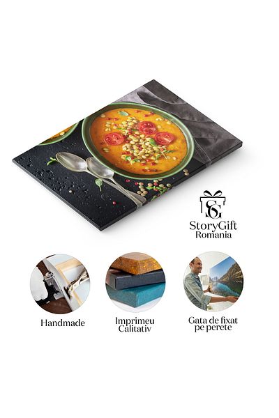 StoryGift Romania Tablou Canvas Supa De Linte Delicioasa, Picanta Si Sanatoasa Un Aperitiv Vegetarian Bogat In Ar