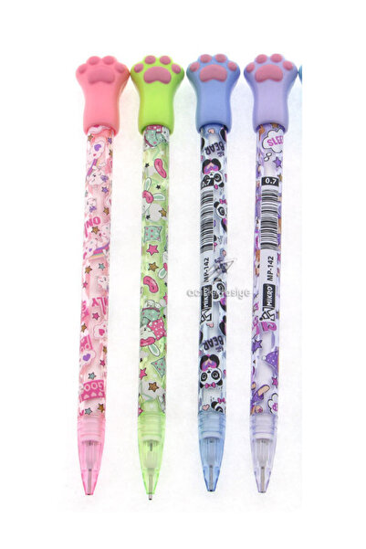 NaSaDAN 4’lü Patili Uçlu Kalem Seti – 0.7 Mm Renkli Desenli Sevimli Kawaii Ka...