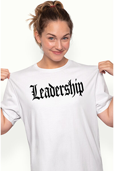 StoryGift Romania Tricou Femei Leadership, Mesaj Motivational, Cuvant, Text I...