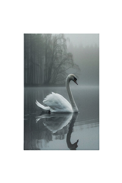 StoryGift Romania Tablou Canvas: Lebădă Singuratică Pe Apa Limpede A Lacului ...