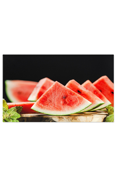 StoryGift Romania Tablou Canvas Felie De Pepene Rosu Proaspat, Un Deliciu Jucaus Si Sanatos Pentru Serile De Vara
