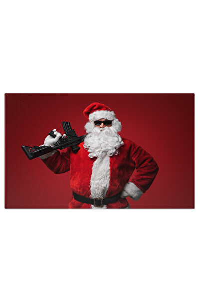 StoryGift Romania Tablou Canvas Mos Craciun Cu Pusca De Jucarie, O Imaginatie...